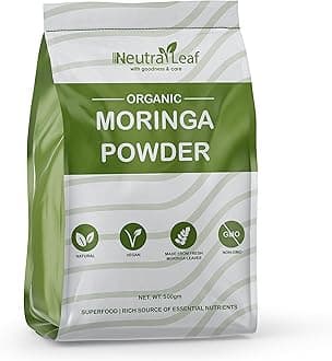 Organic Moringa Powder 500g | Boosts Immunity & Health | Helps To Get Slim | Multivitamin | Antioxidant | Good for Hair & Skin | Resealable Bag