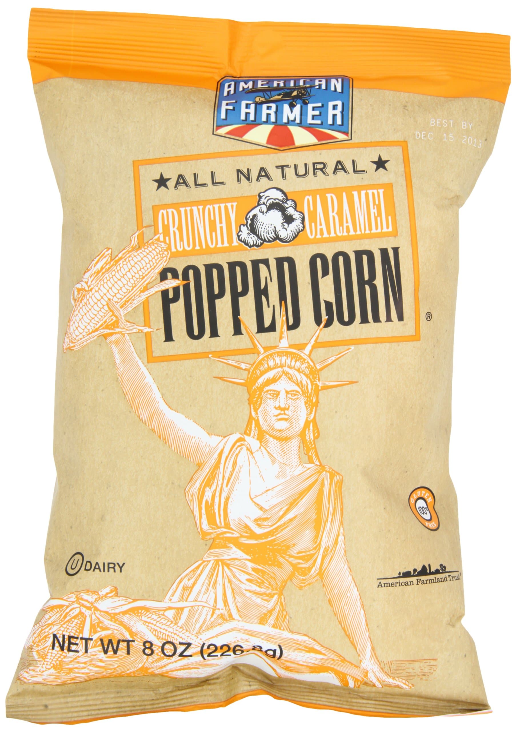 American Farmer Brand Kettle Popped Corn, Crunchy Caramel , 8 Ounce