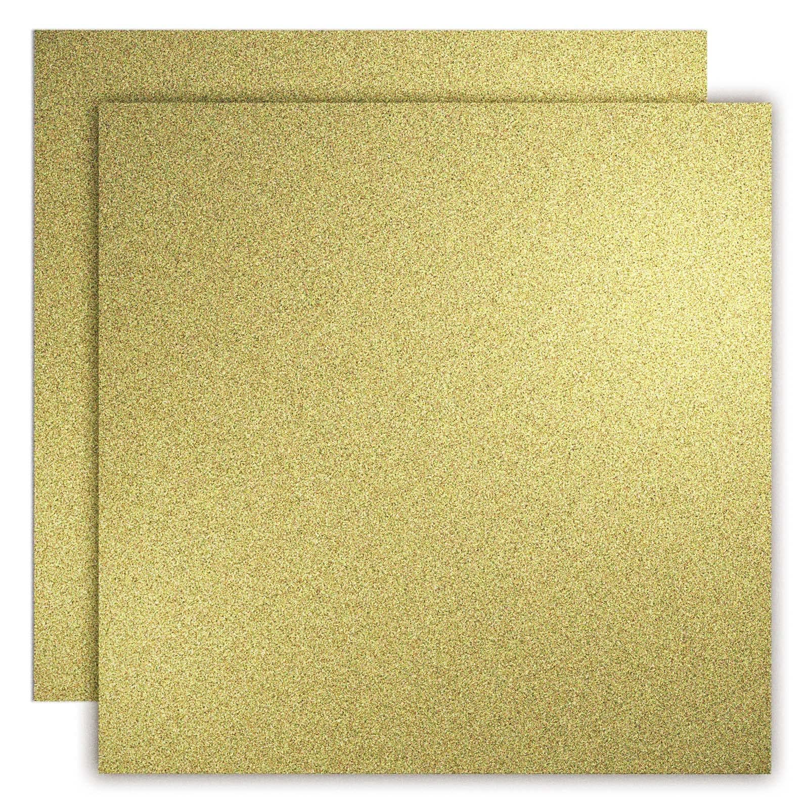 YINUOYOUJIAGold Glitter Cardstock Paper 12 Sheets 12" x 12" Heavyweight Glitter Cardstock Construction Premium Sparkly Paper for Cricut Machine, Craft, Scrapbooking, DIY Projects, Decorations(300GSM)