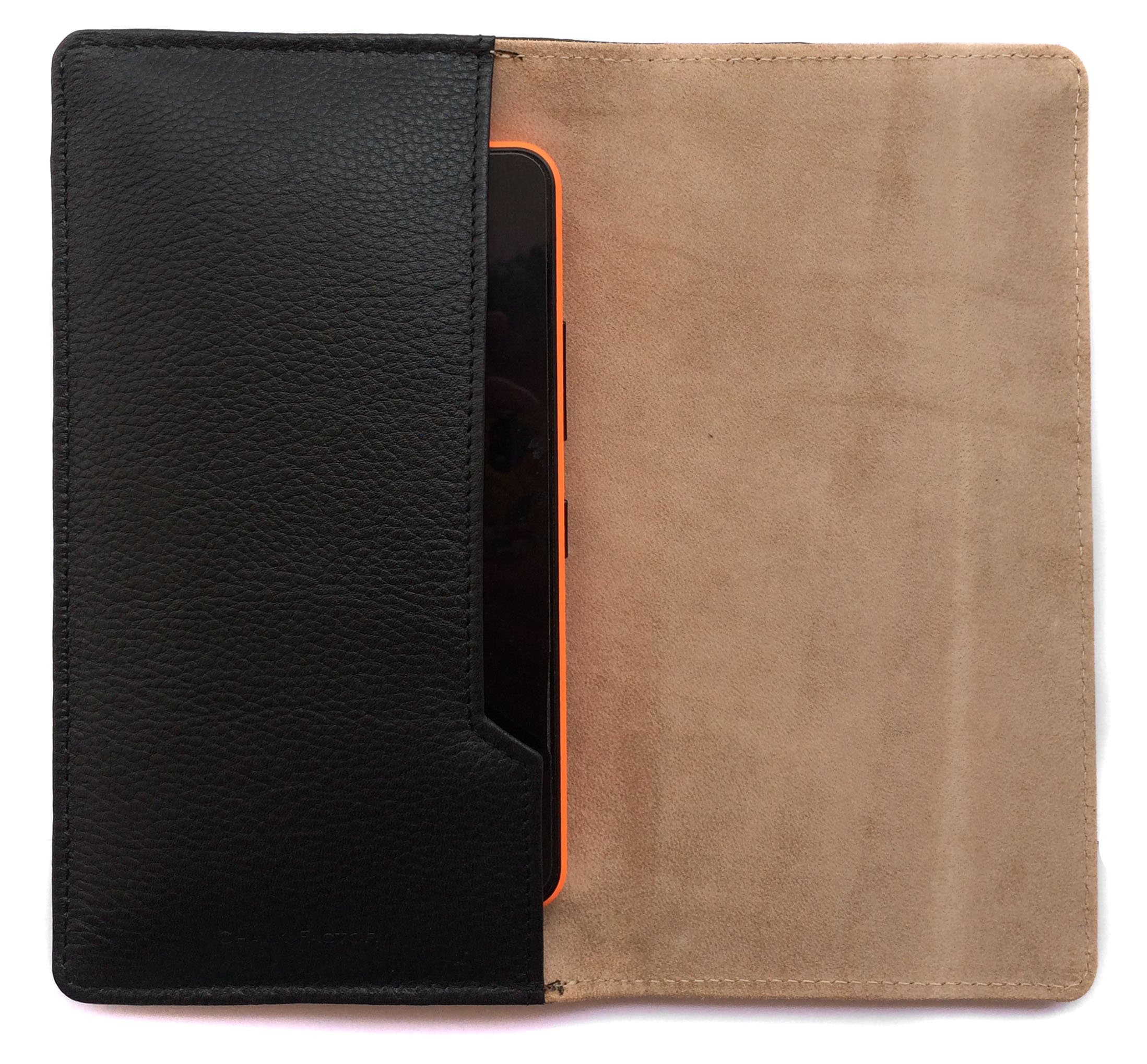 Chalk Factory Black Leather Case for Zen 303 Elite Mobile with Android v4.4.2 (Kitkat), 3.2 MP Camera and 4.0-inch Screen (Black Silver) Mobile Phone