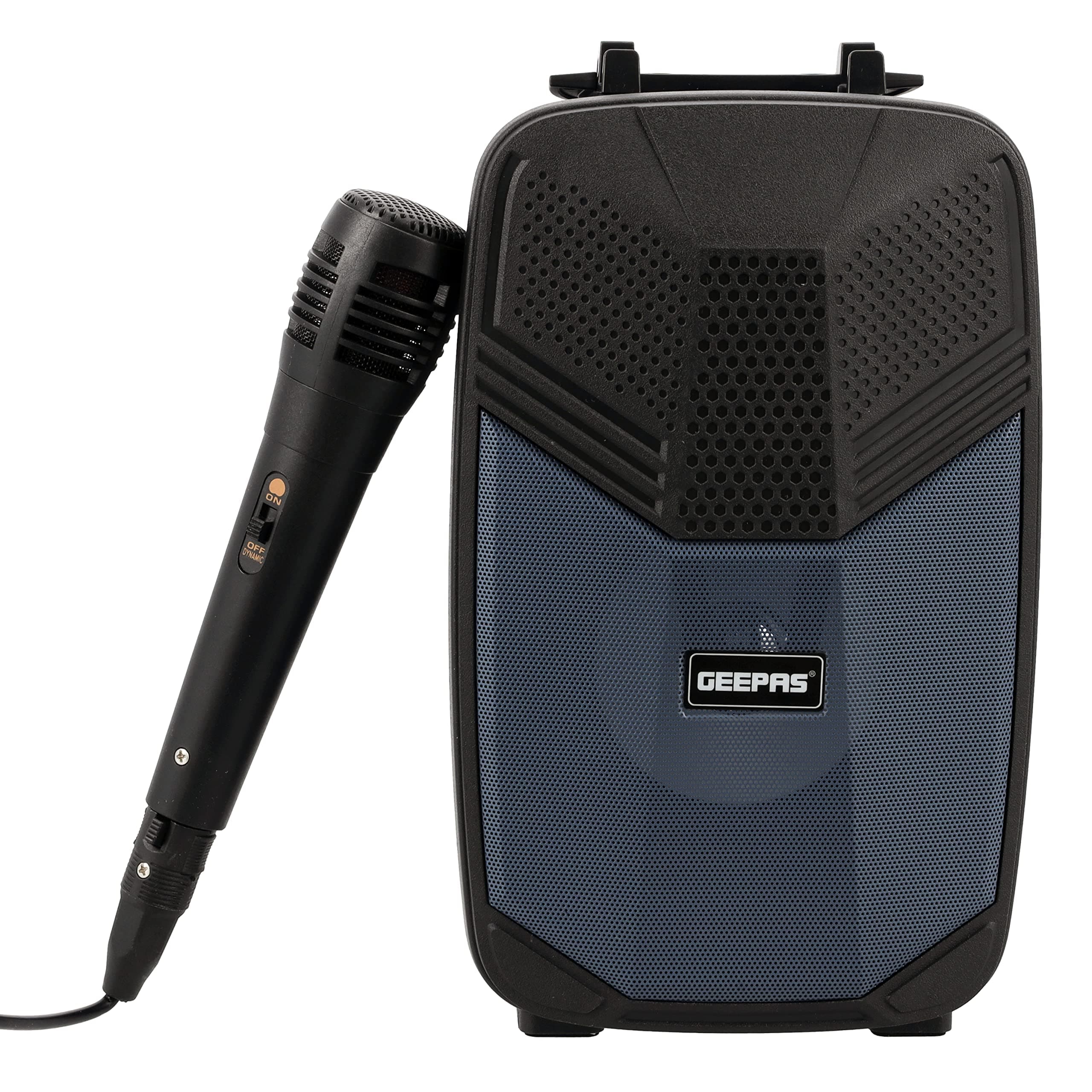 Portable Bluetooth Speaker, With Microphone, GMS11156 USB/TF/FM/AUX IN Large Circle Dazzle LED Light Portable & Lightweight Ideal For Home, Hotels & Outdoor Use, Black