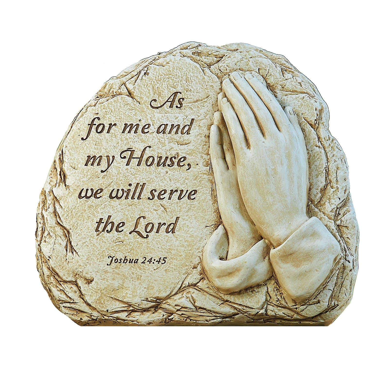 Roman Garden Collection "As for Me and My House We Will Serve the Lord" Joshua 24:45 Garden Stone, 9.25-Inch