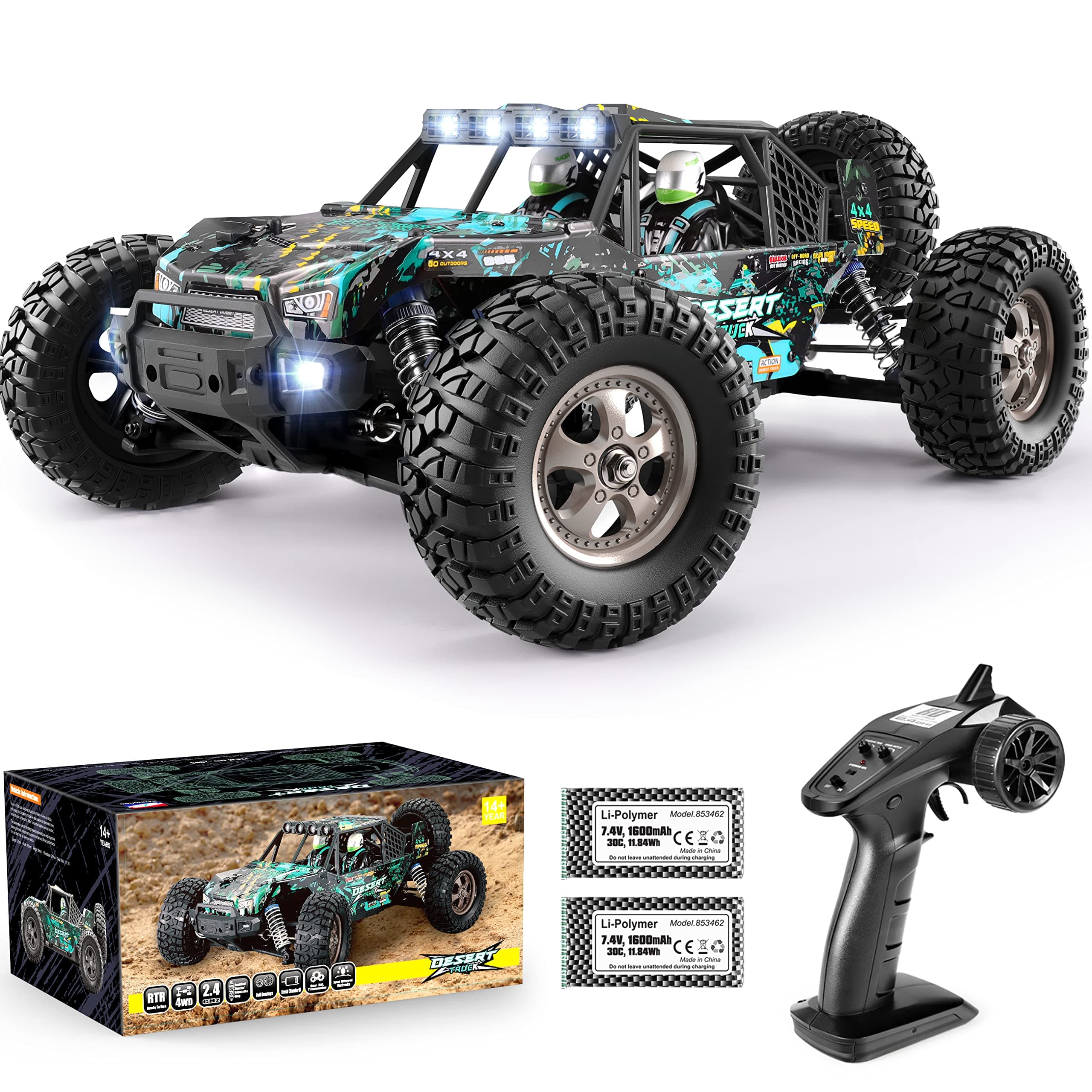 2995 Remote Control Truck 1:12 Scale RC Buggy 550 Motor Upgrade Version 42KM/H High Speed RC Cars, Electric Powered 4X4 Off-Road RTR Ideal Hobby for Kids& Adults 40+ Min Play