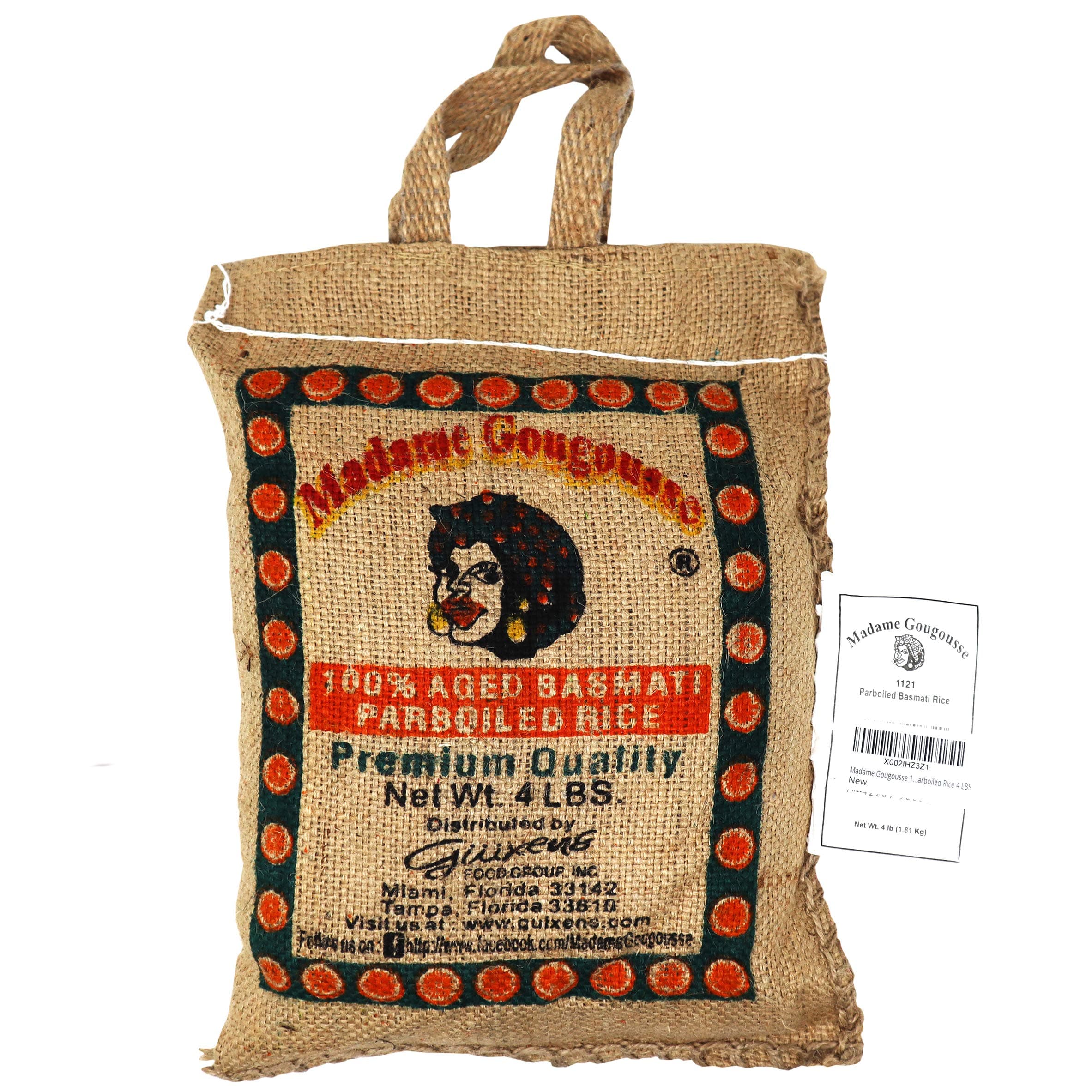 Madame Gougousse 100% Aged Basmati Parboiled Rice 4 LBS