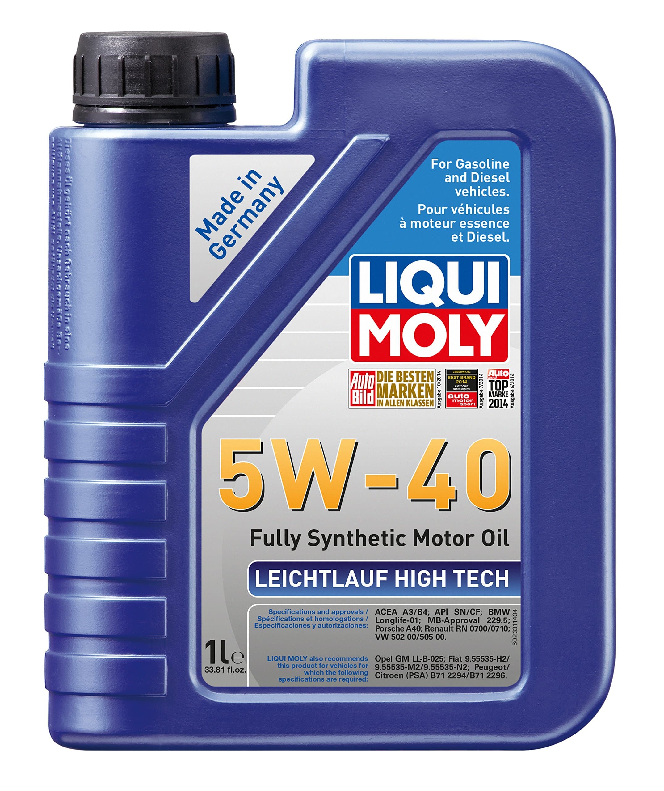 Liqui Moly 2331 Leichtlauf High Tech 5W-40 Engine Oil - 1 Liter