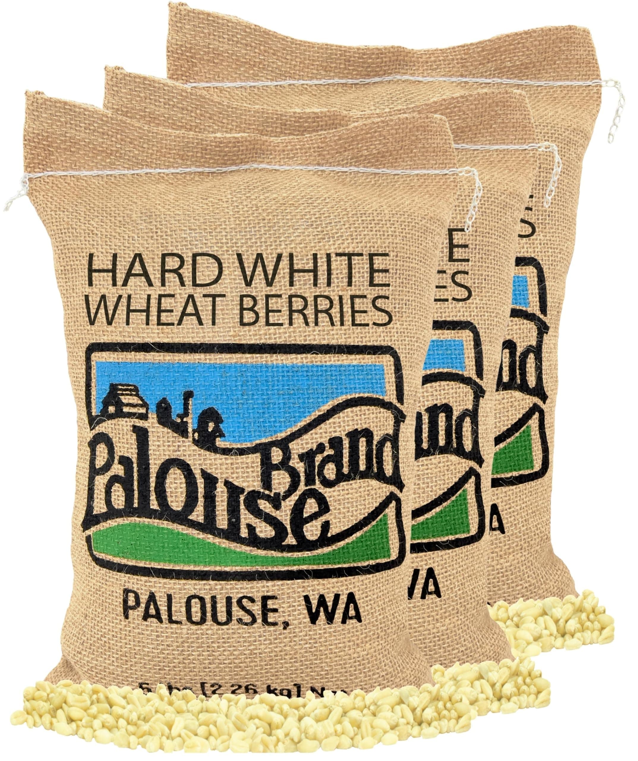 Certified Glyphosate Residue Free | Hard White Wheat Berries | 15 LBS | 3 Pack | Family Farmed in Washington State | Non-GMO Project Verified | Kosher