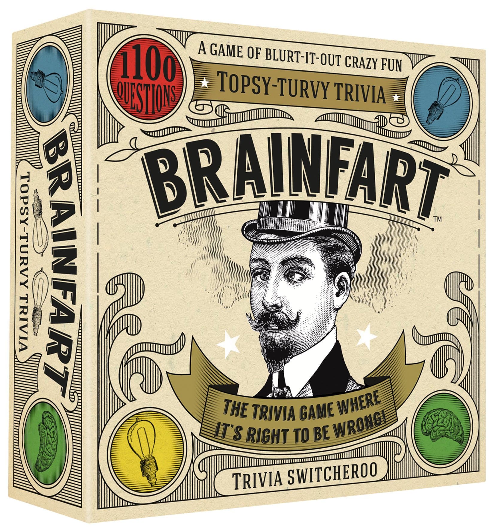Brainfart Topsy Turvy Trivia Game, Sand