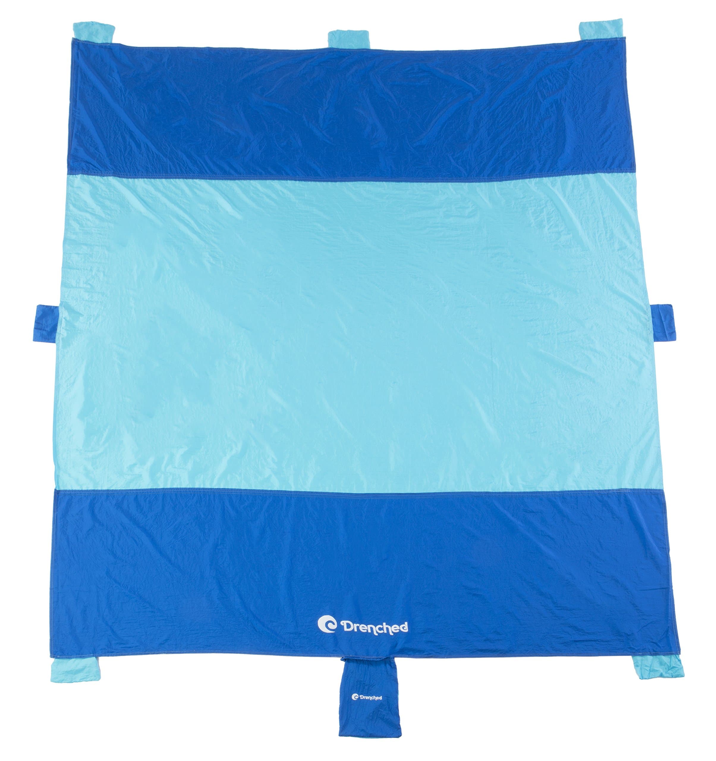 Outdoor Beach Blanket / Picnic Blanket- 7’ X 9’. Made Using Ultra-Strength Waterproof Parachute Nylon. Includes Built In Sand/Rock Anchors & Valuables Pocket