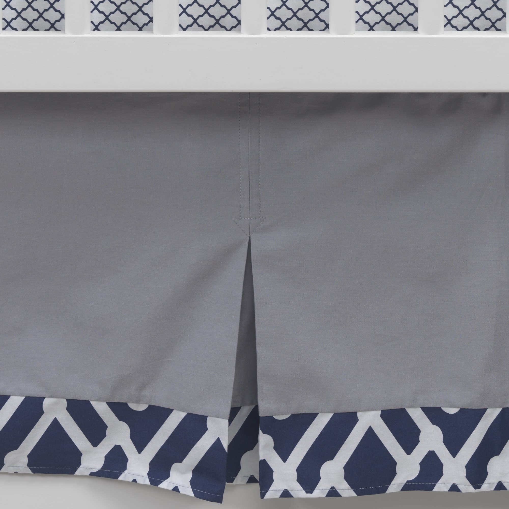 Lambs & Ivy Jensen Collection Dust Ruffle, Gray Pleated