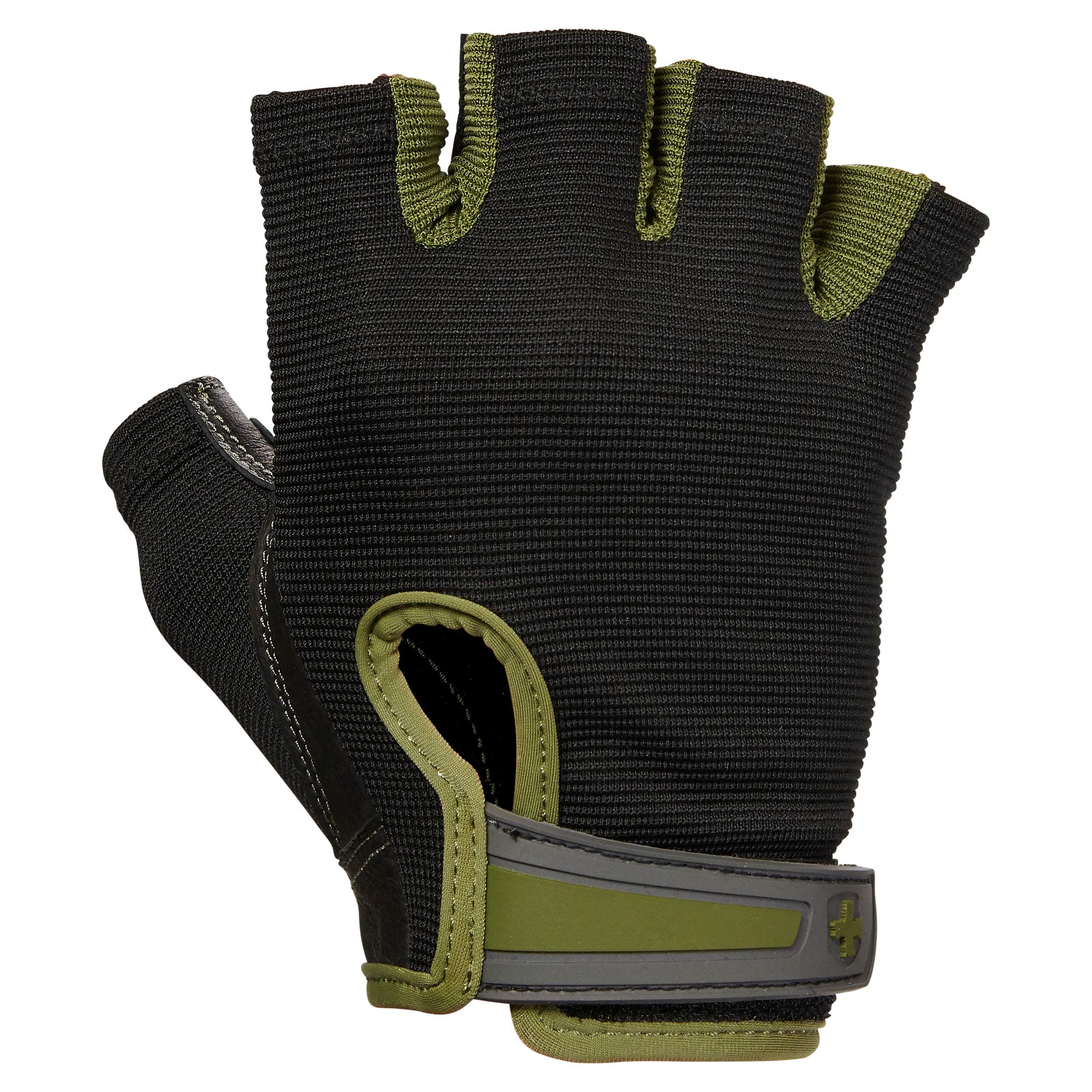 Harbinger Power Non-Wristwrap Workout Weightlifting Gloves with StretchBack Mesh and Leather Palm
