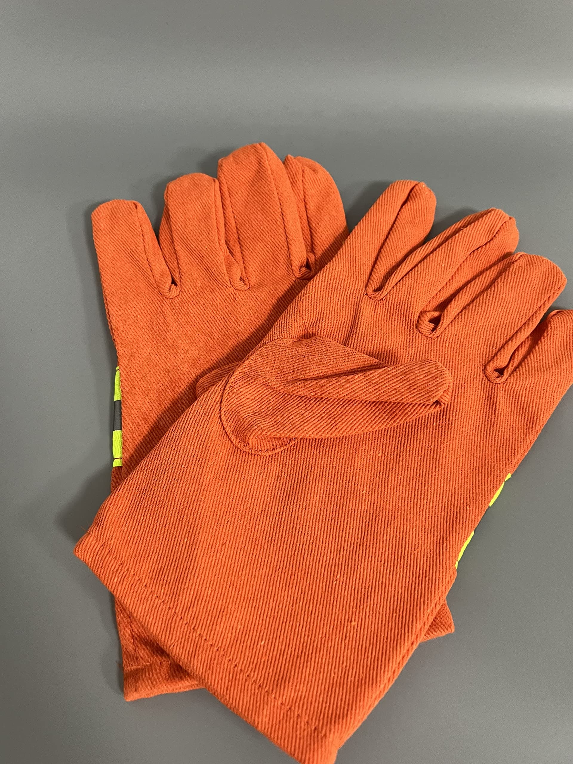 HUA RUI TIANCHENG Fire Resistant Gloves, Gloves for Professionals Gloves, Orange Nylon Shell - 2-Sided Reflective Gloves