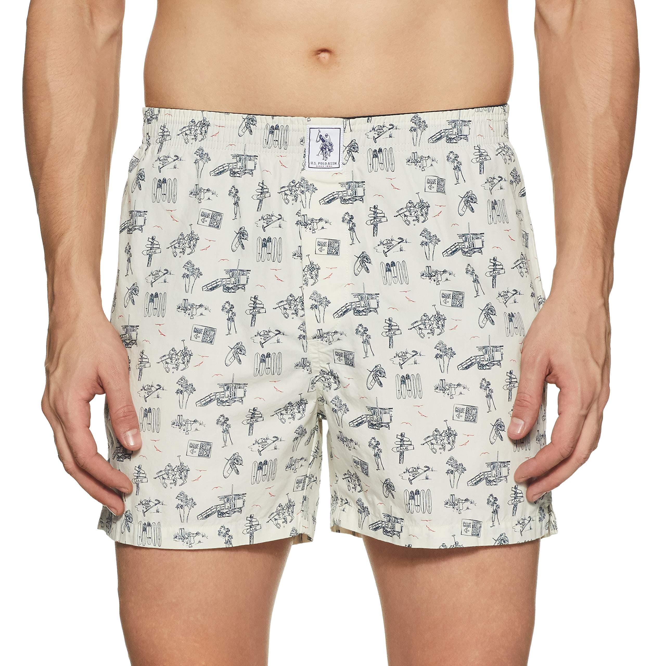 Men's Cotton Boxer Shorts Tailored Printed Boxers (Color & Print May Vary) (Pack of 1)