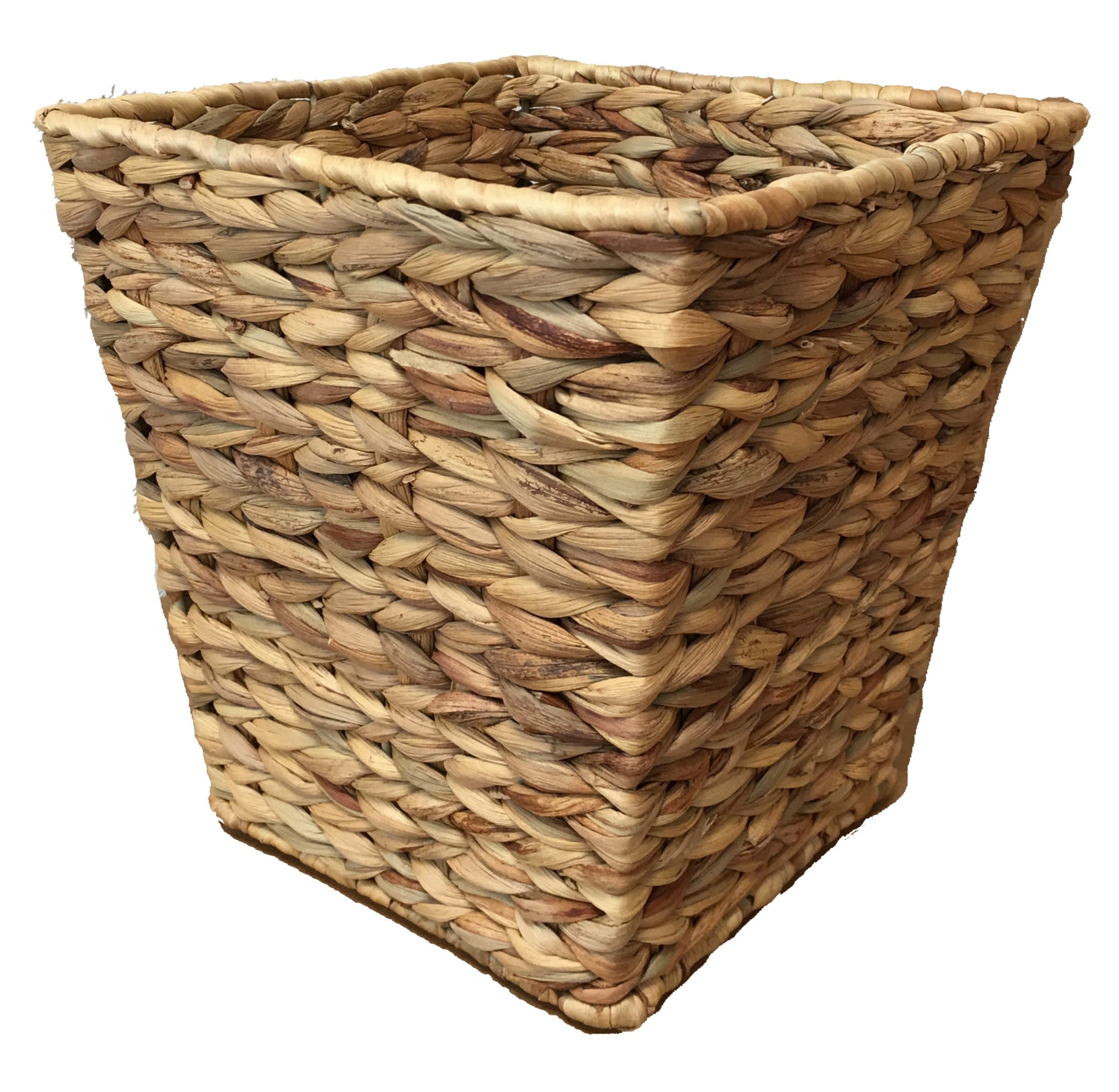 Small size Water hyacinth basket waste paper or bathroom bin storage
