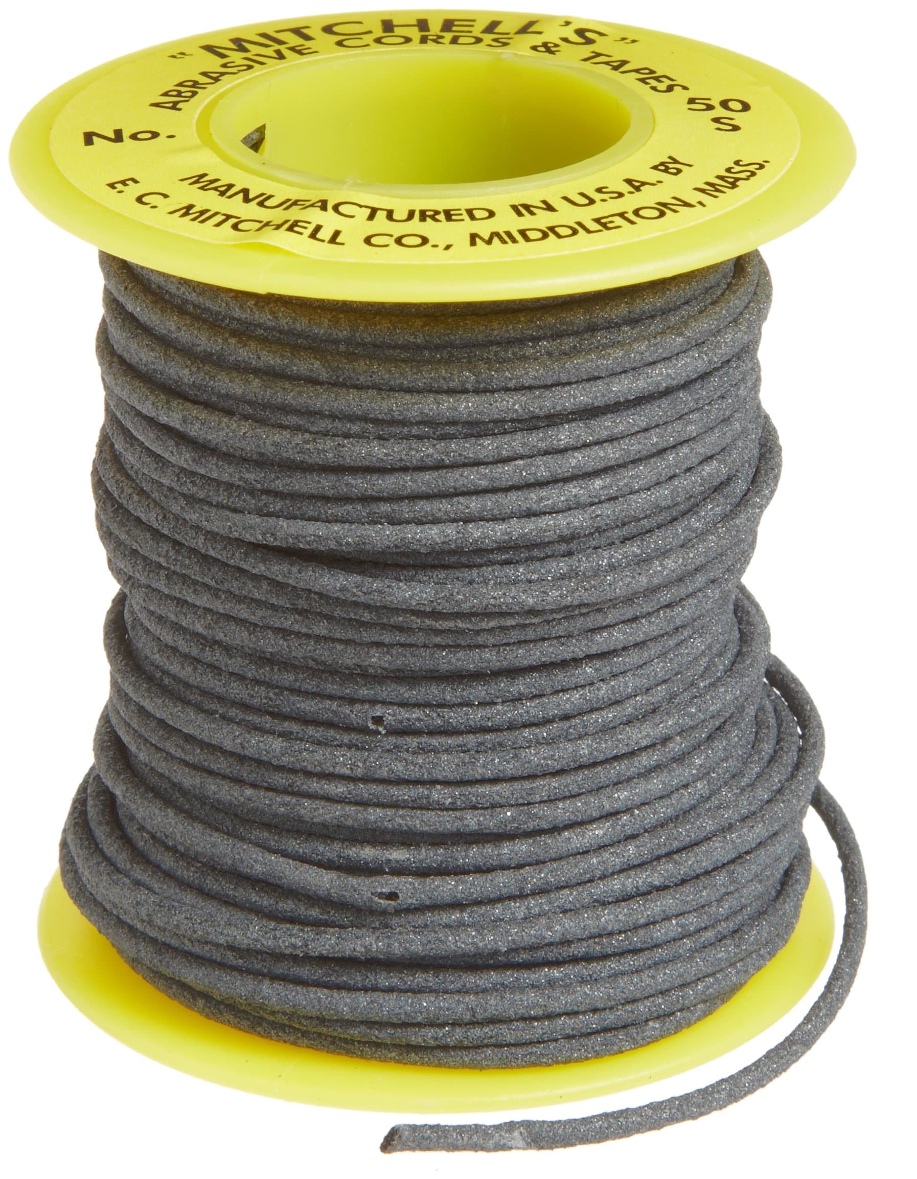 Mitchell Abrasives - 50S-25 50-S Round Abrasive Cord, Silicon Carbide 180 Grit .070" Diameter x 25 Feet