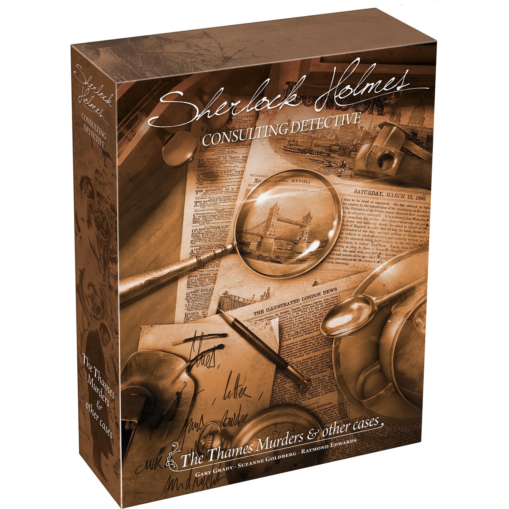 Sherlock Holmes Consulting Detective - The Thames Murders & Other Cases Board Game - Captivating Mystery Game for Kids & Adults, Ages 14+, 1-8 Players, 90 Min Playtime