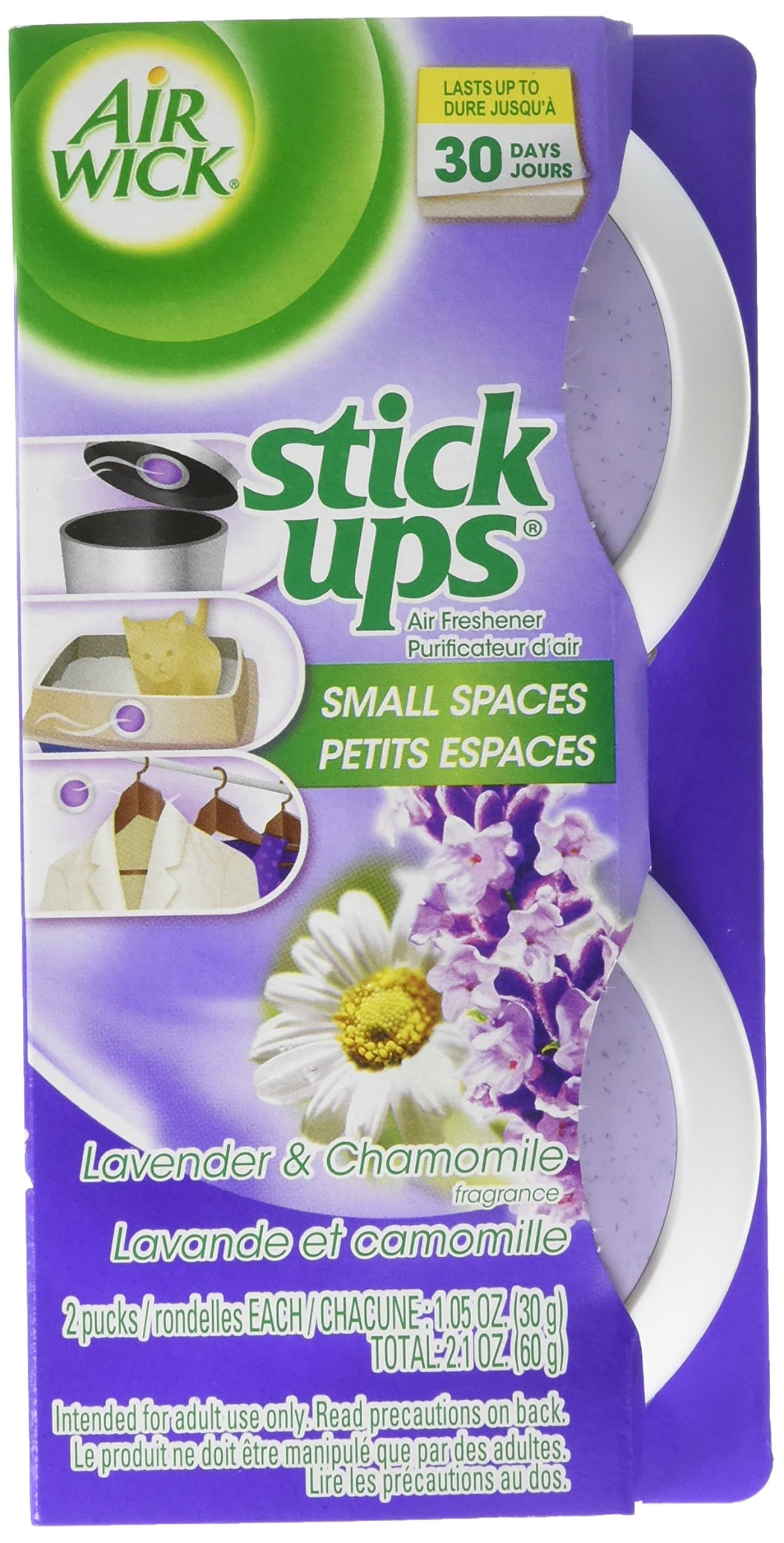 Stick Ups Air Freshener, Lavender and Chamomile 2ct, 2.1 oz (Pack of 6)