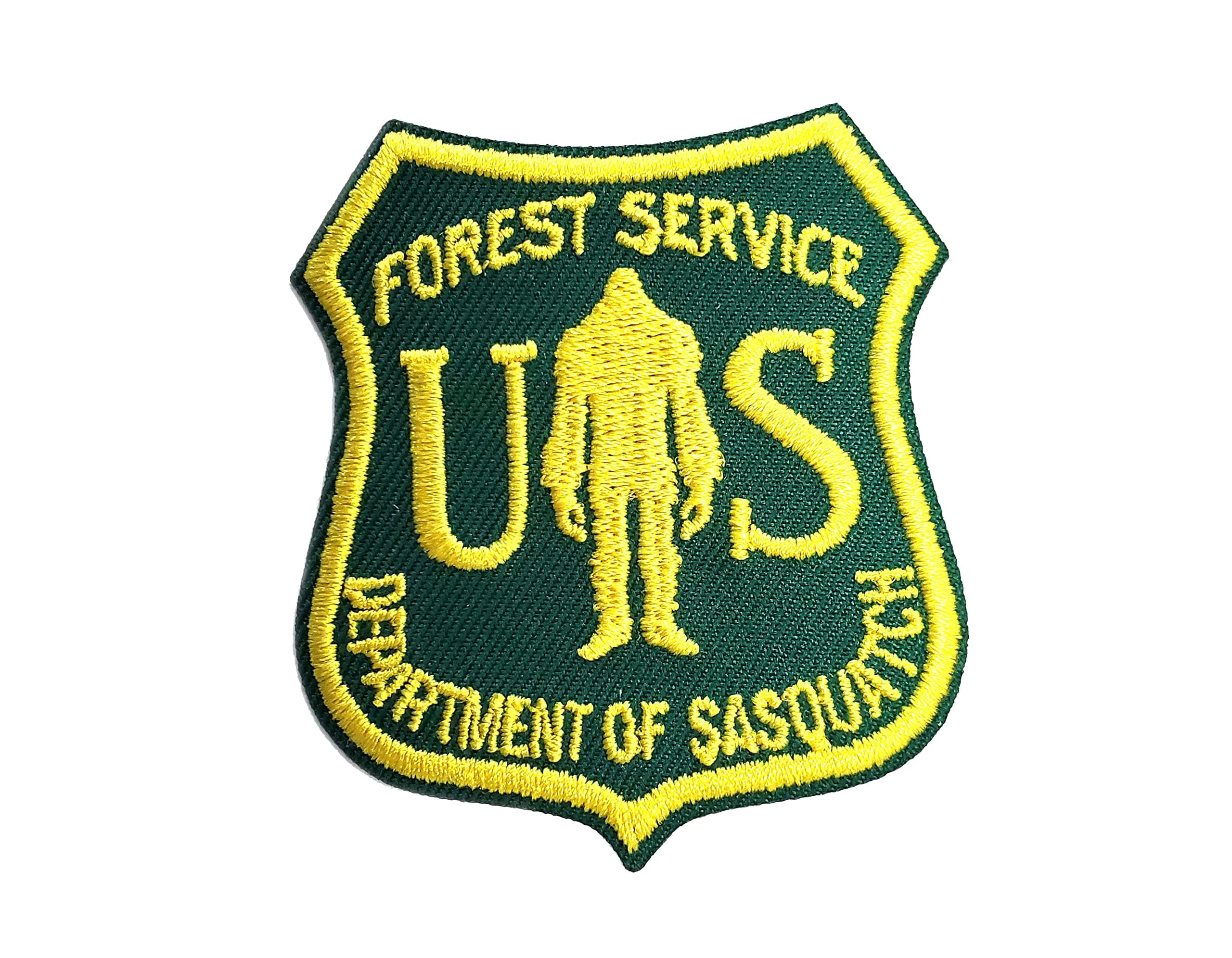 Bigfoot Gift USFS Department of Sasquatch 2" x 2.25" Bigfoot Patch, Outdoor, Applique Patch, Gift for Sasquatch Lovers, Hiking, Camping, Fishing, Outdoors…