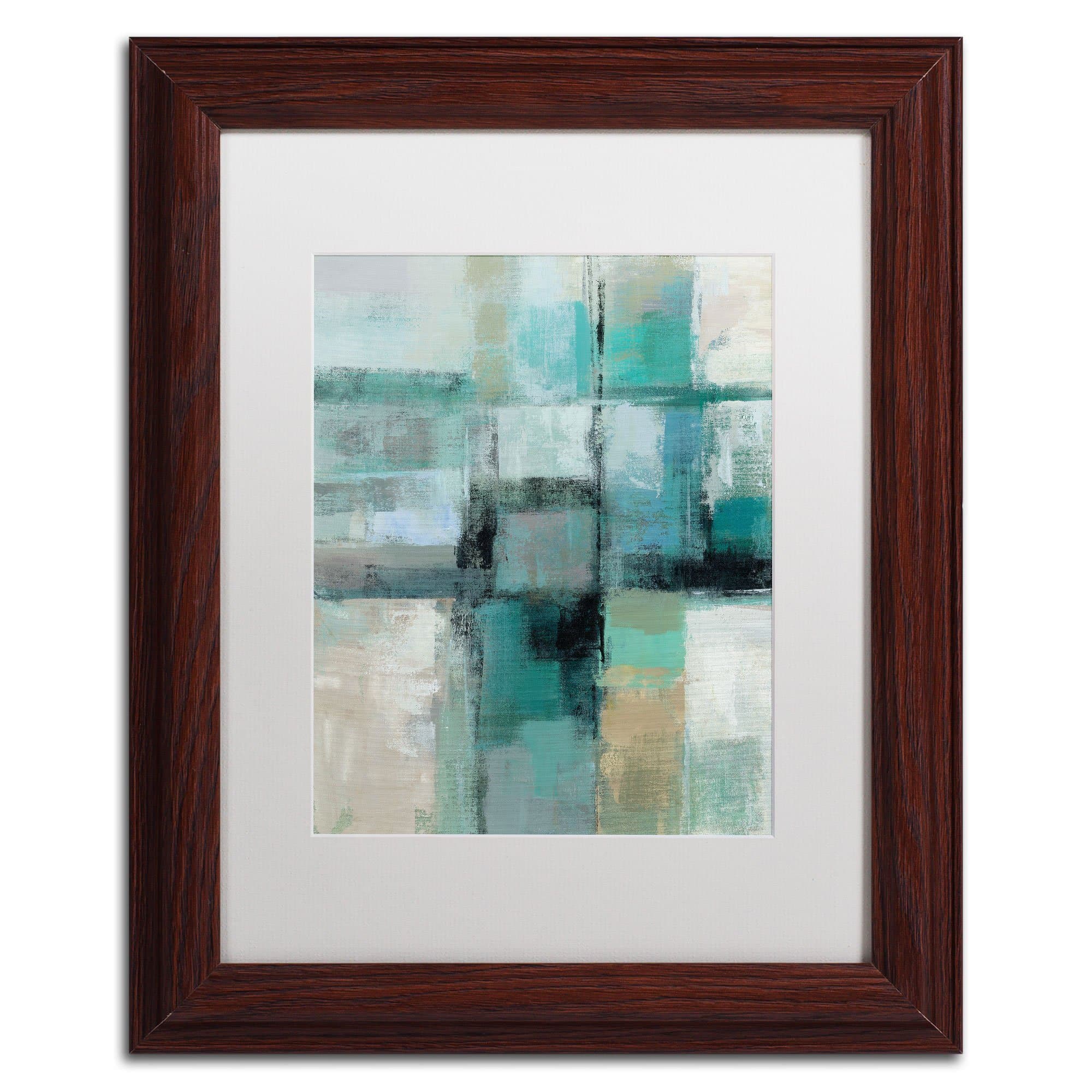 Island Hues Crop I Artwork by Silvia Vassileva Wood Frame, 11 by 14-Inch, White Matte