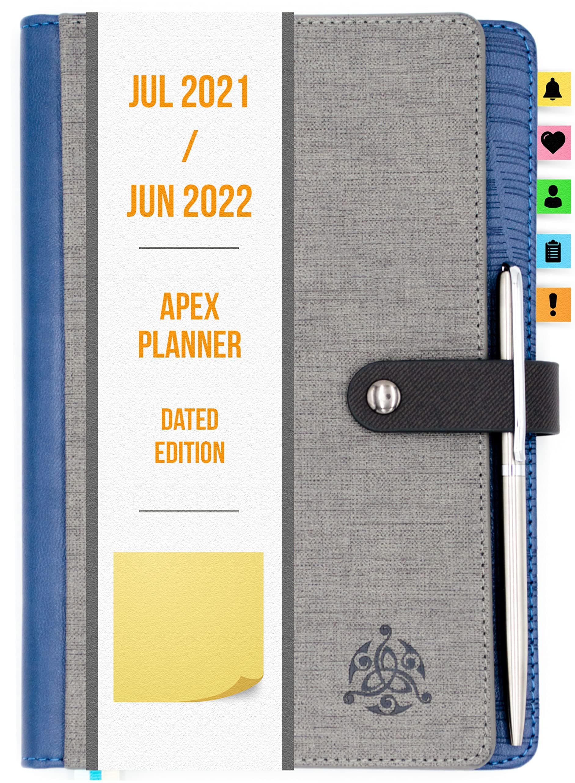 STYLIO APEX Planner Jul 2021-Jun 2022. Fully Dated Monthly, Weekly & Daily Calendar Planner. Include Planner Stickers & Executive Pen. Agenda/ Academic/ School Schedule for Students