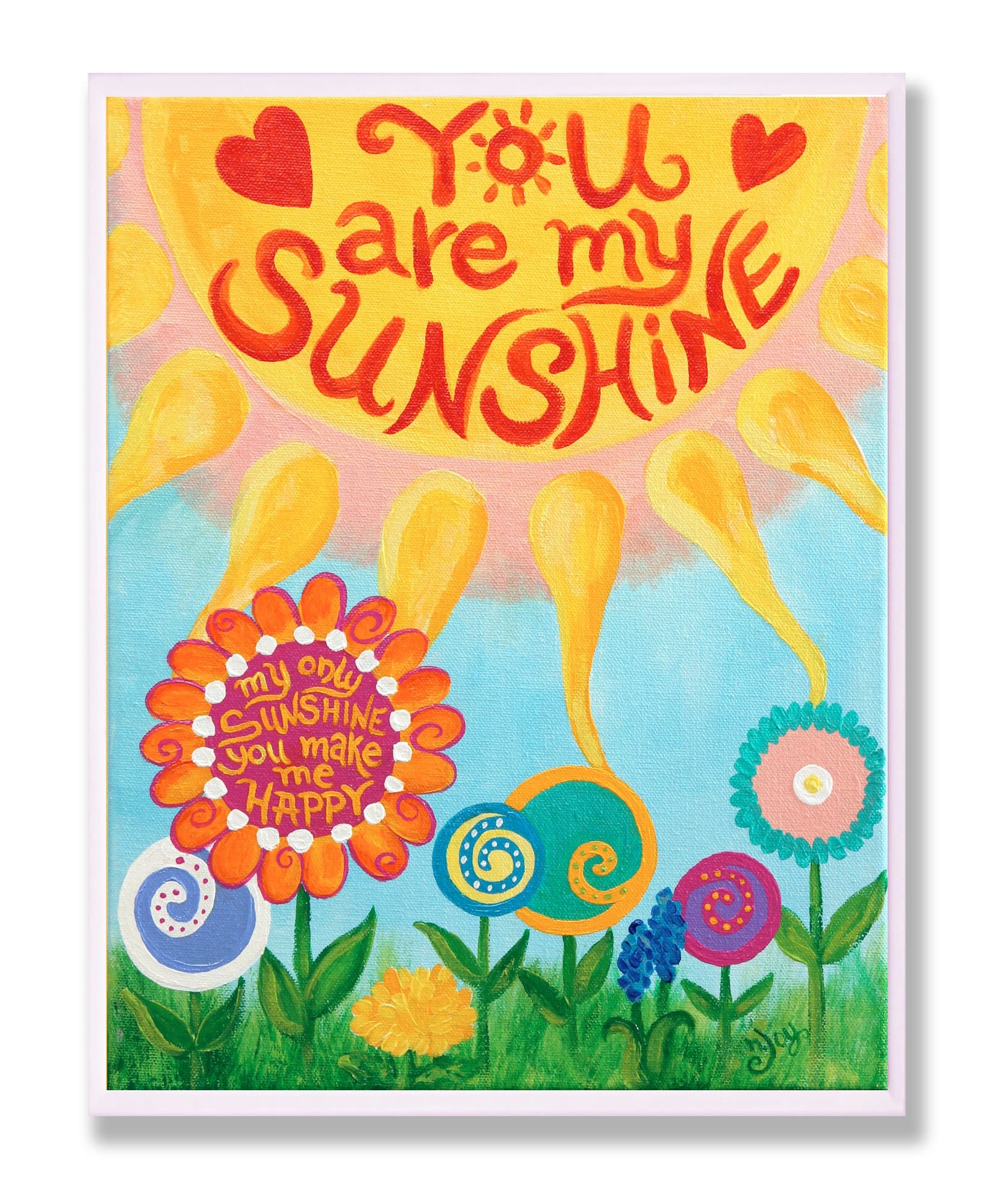 Stupell Home Décor You are My Sunshine Canvas Wall Art, 16 x 20, Multi-Color