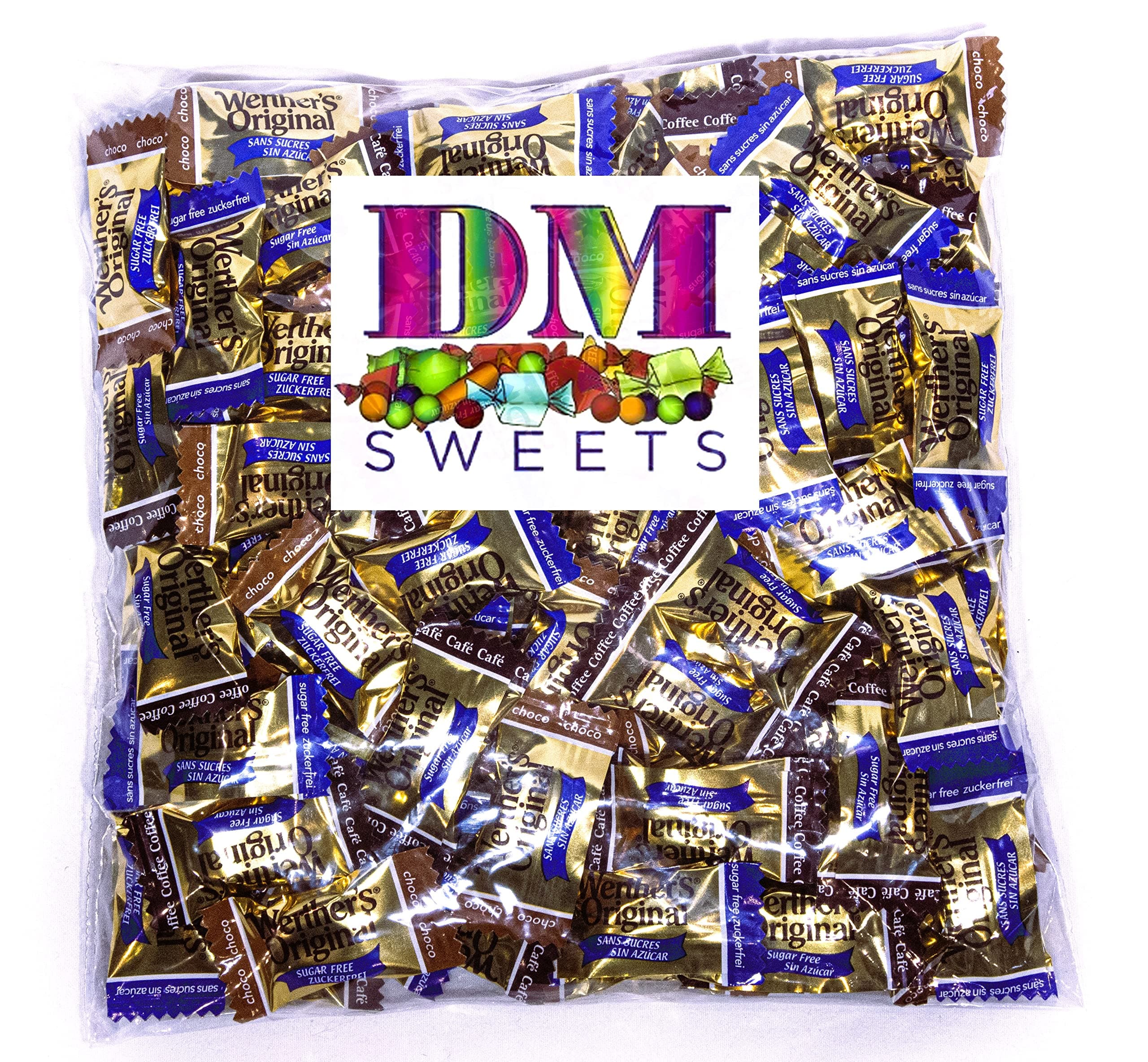 Sugar Free Hard Candy - 8 oz of Assorted Caramel, Chocolate, Coffee