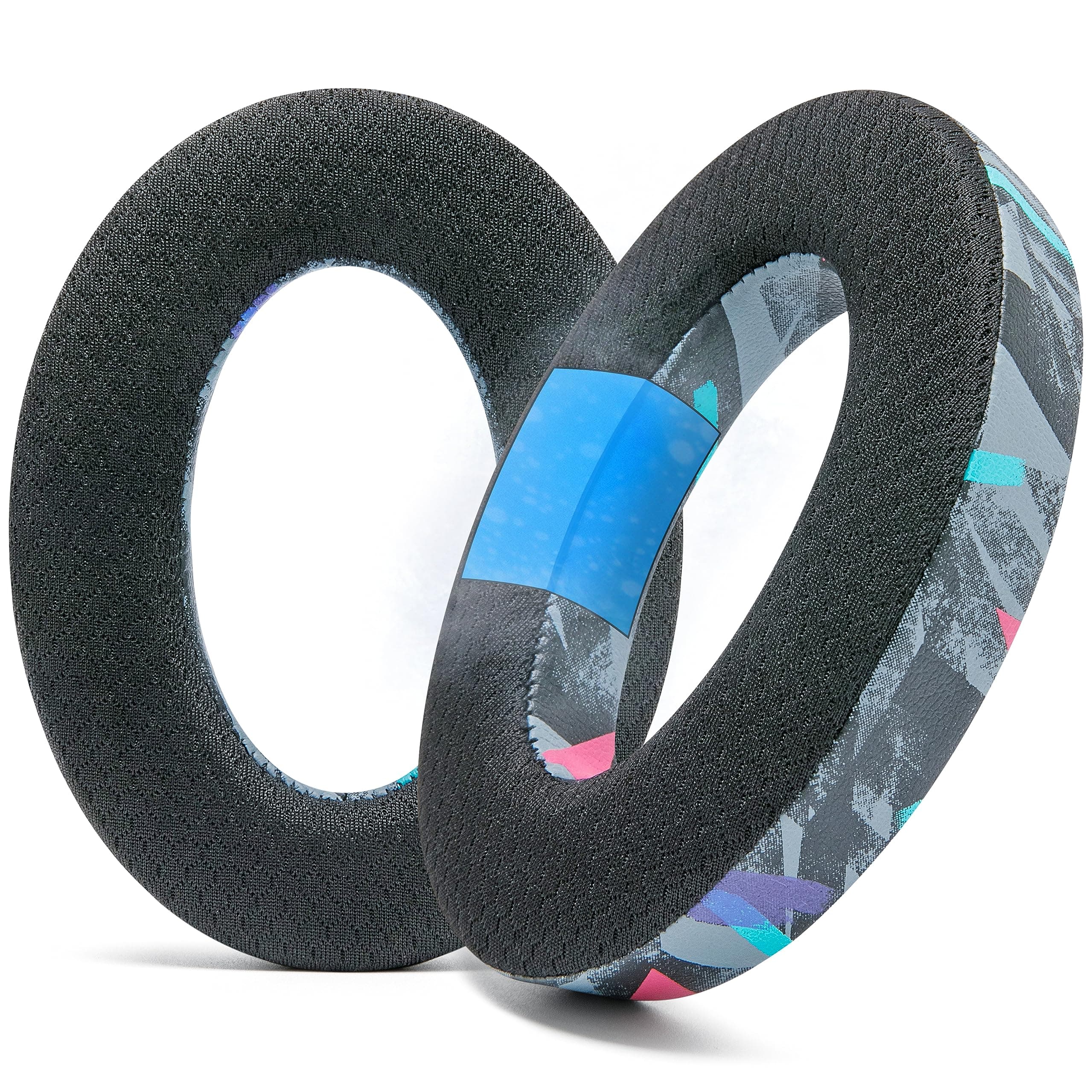 Freeze PC38X - Cooling Gel Earpads For Sennheiser PC38X / PC37X / HD599 / HD598/ GAME ONE & More, Made by Wicked Cushions - Elevate Comfort, Durability, & Sound | 90's Black