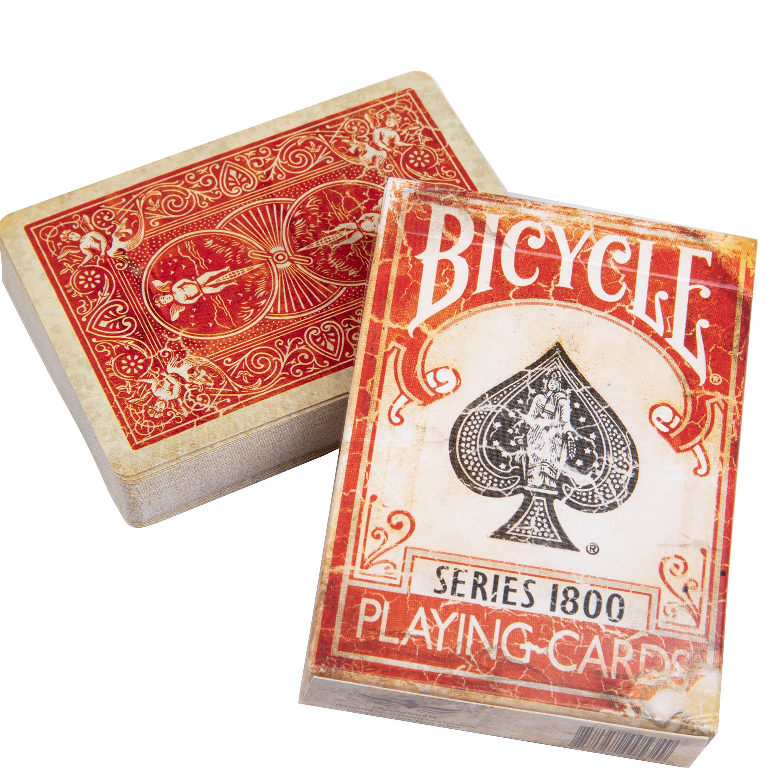 Bicycle 1800 Vintage Series Playing Cards by Ellusionist (Red)