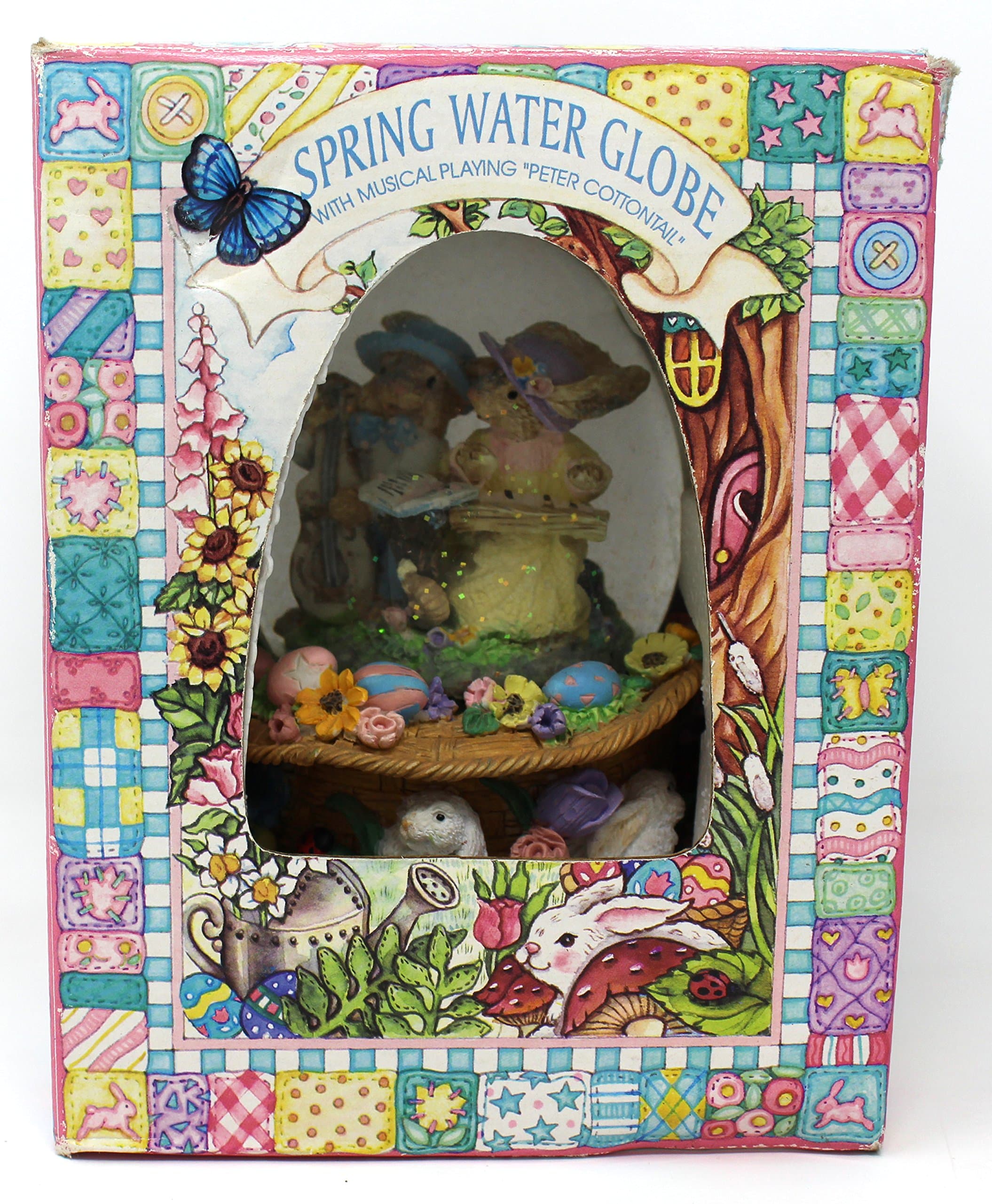 Spring Water Globe with Musical Playing "Peter Conttontail"