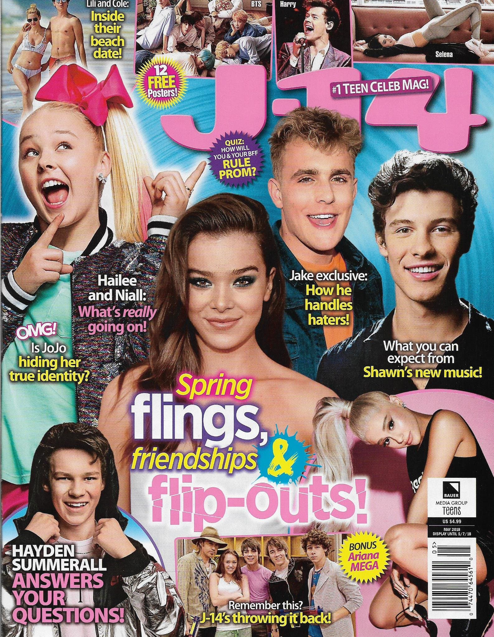 J-14 Magazine - May 2018 - w/ JoJo Siwa, Shawn Mendes, Ariana Grande, BTS, Selena Gomez & Harry Styles Mega Posters Inside! Unknown Binding