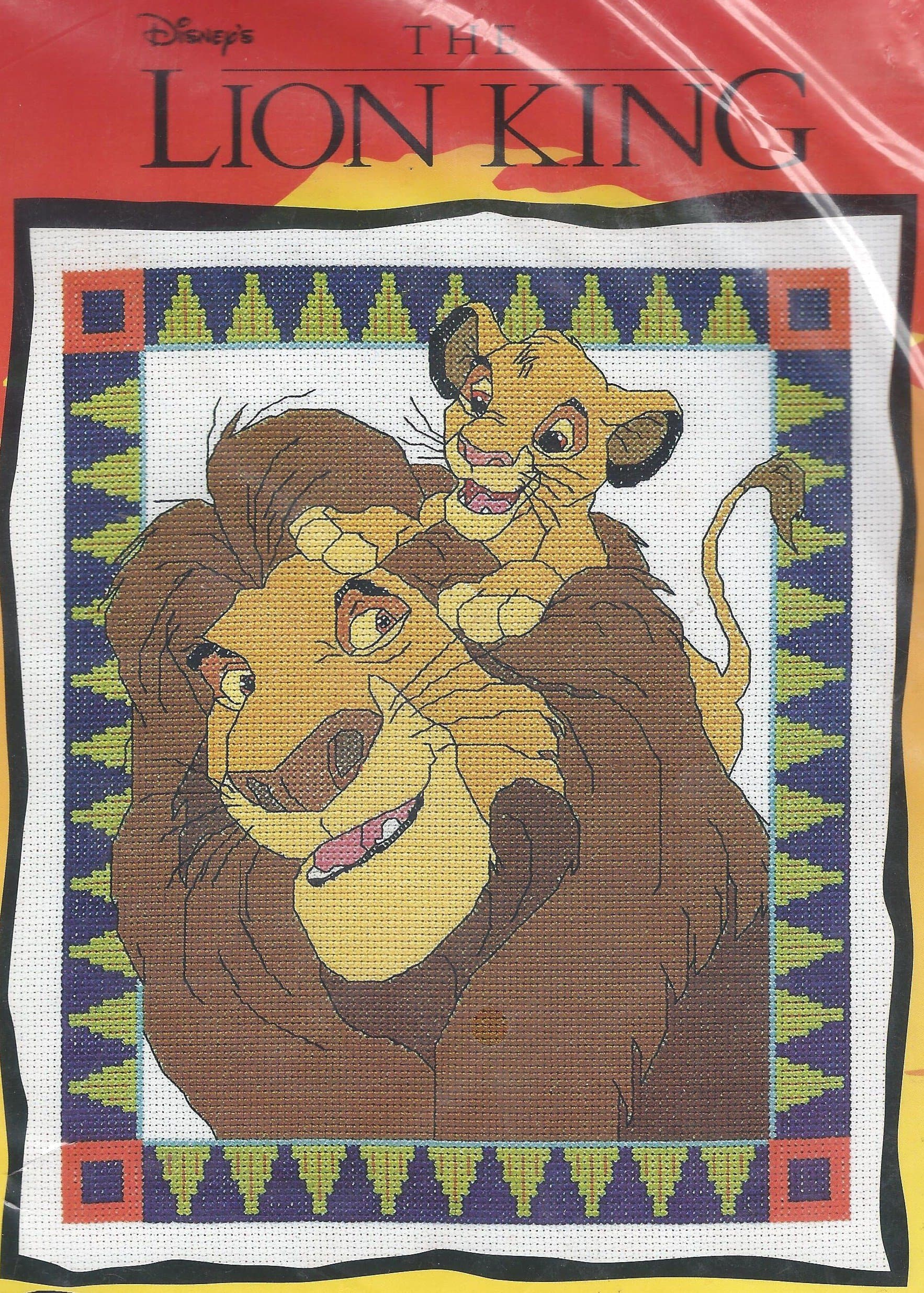 Disneys The Lion King - Mufassa & Young Simba Cross Stitch Kit