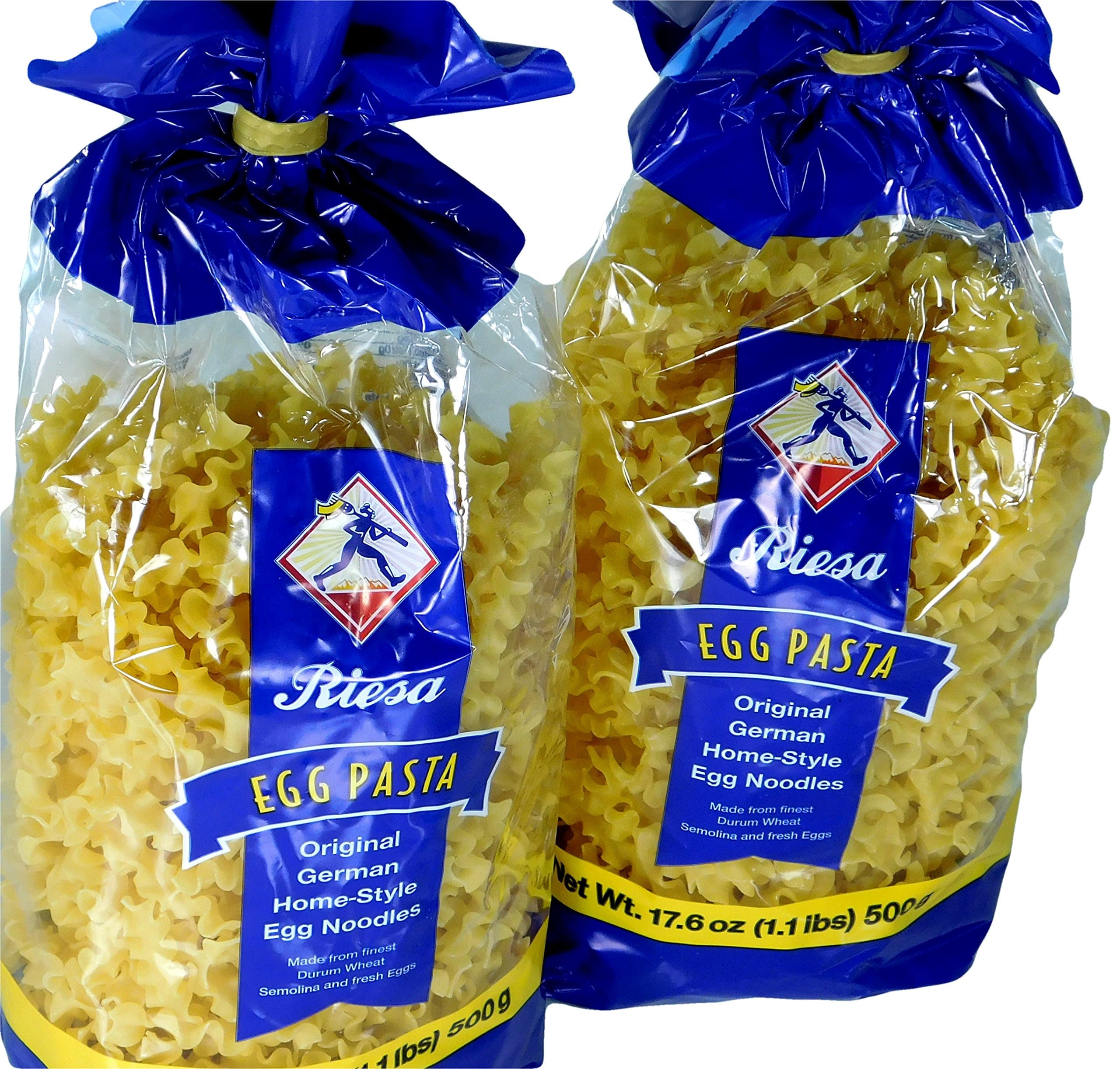 Riesa Imported Original German Home Style Wavy Egg Noodles (2 x 17.6 oz packs)