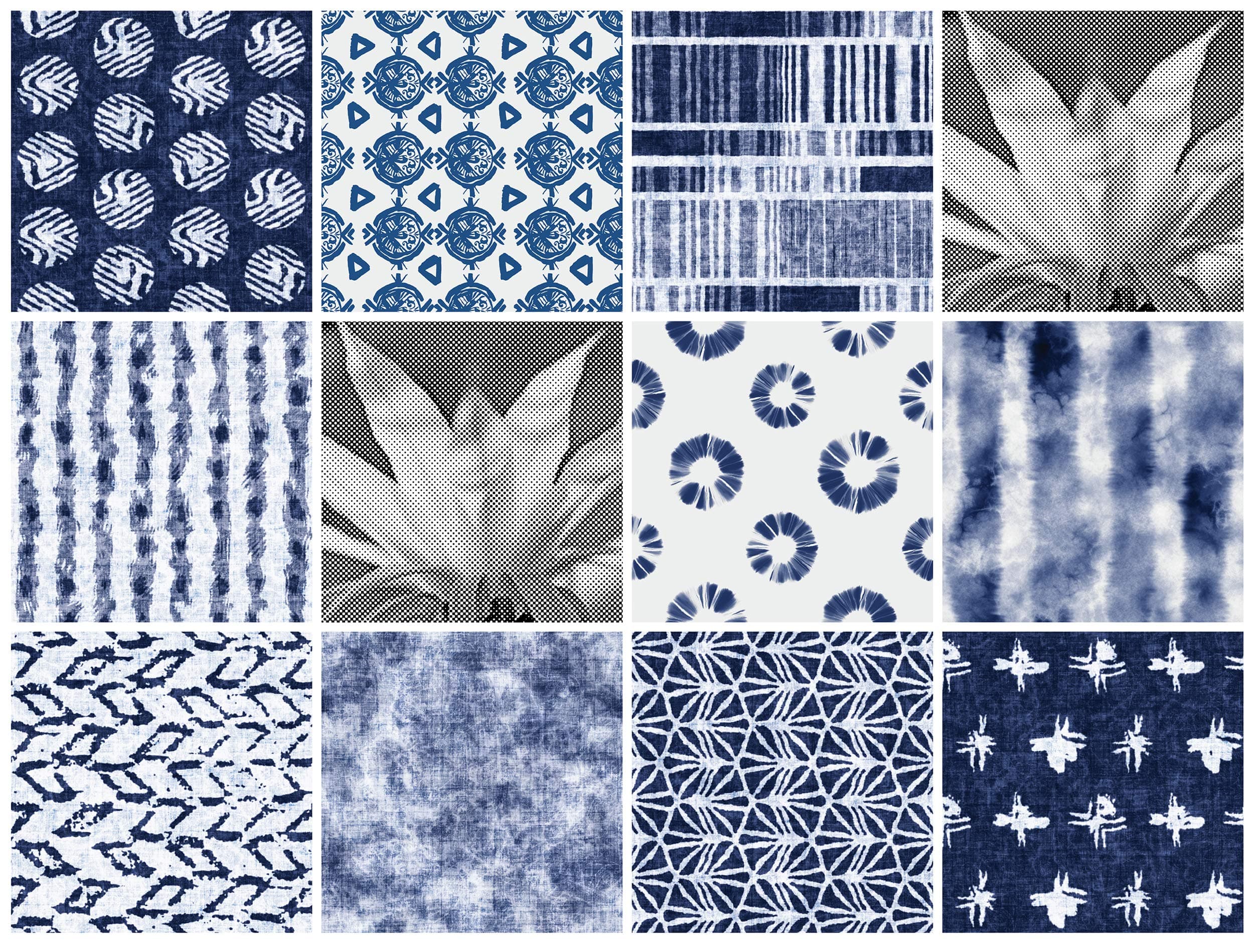 The Nisha 24 PC Pack Art Eclectic Peel and Stick Wall Sticky Backsplash Vinyl Waterproof Removable Tile Sticker Decals for Bathroom & Kitchen, 4x4 Inch, Blues 1277-UK