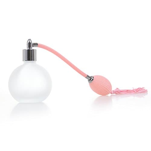 Vintage Refillable Perfume Atomizer – KingOfHearts™ Glass Empty Perfume Bottle with Pink Tassel Pump, Classic Perfumery Spray come with Funnel – 78ml