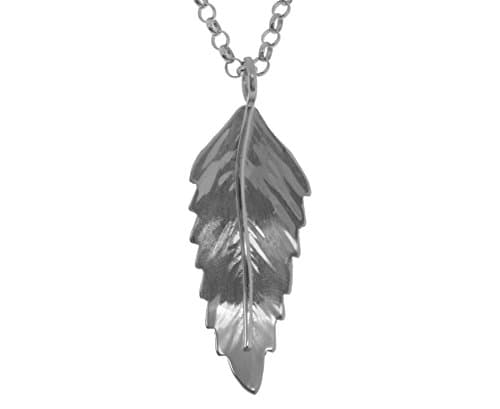 Claire Hawley Handcrafted Sterling Silver Rowan Tree Leaf Pendant & Chain