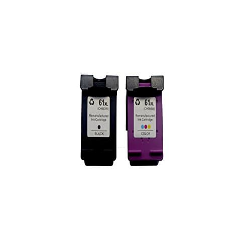 Komada 2 x High Quality and Large Capacity Compatible HP61XL (1 Black+1color) Ink Cartridge with Latest Chips Compatible with Photosmart 1000 1050 2050 3000 3050