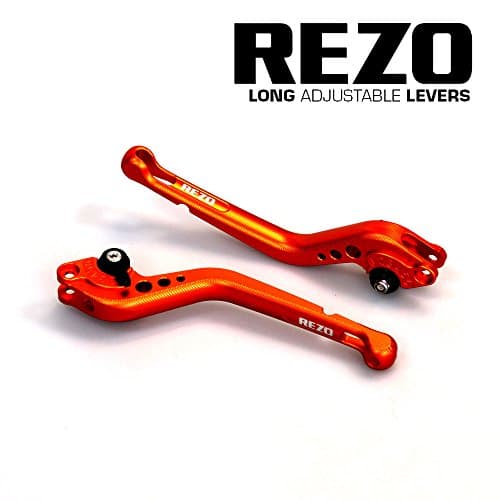 REZO V2 Long Orange Adjustable CNC Motorcycle Levers For BMW S 1000 RR 2010-2014, BMW S 1000 R 14'