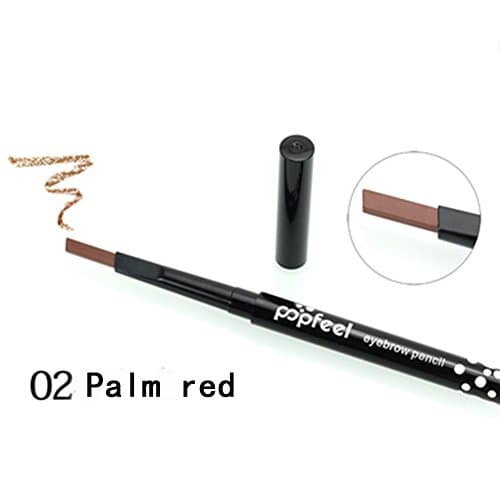 EUIRISTORE Natural Eyebrow Pencil Pen Eyeliner Pen Waterproof Easy to Apply 02 Palm Red