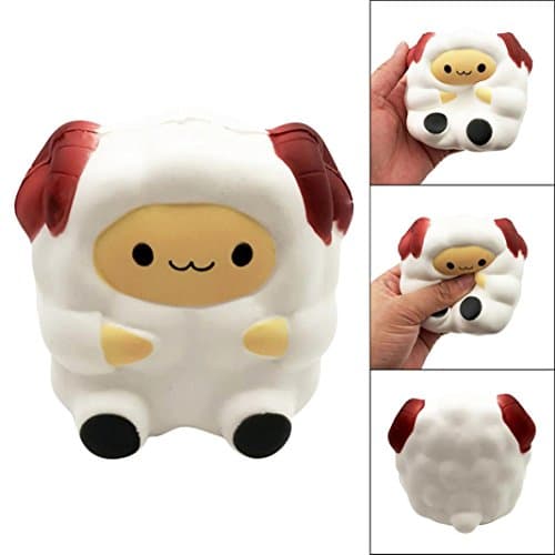 8*9cm Sheep Squishy Toy,Yanner Cartoon Slow Rising Cream Scented Decompression Toy Cure Gift Stress Relief Toys Fidget Toys Giant Stress Toys Stress Toy Squishy