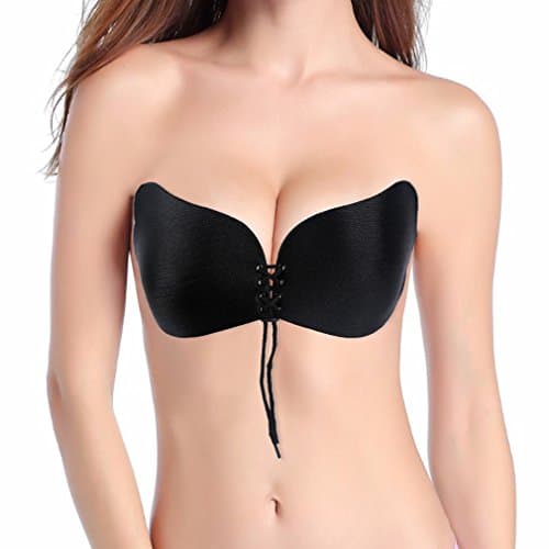 Push Up Bra, Woman Ladies Sexy Reusable Invisible Magic Strapless Adhesive Stick On Gel Backless Silicone Bras