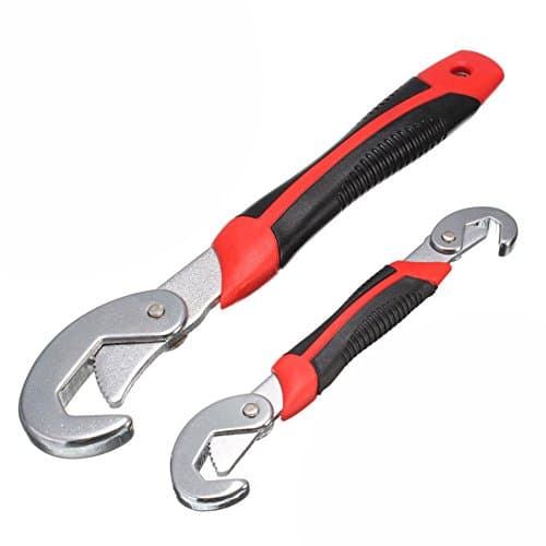 YELOEE 2 Piece Multi Function Universal Quick Snap 'n' Grip Adjustable Wrench Spanner Set