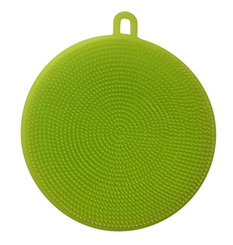 Sumday 4.5inch Multipurpose Food Grade Antibacterial Silicone Smart Sponge Kitchen Cleaning Tools (Green)