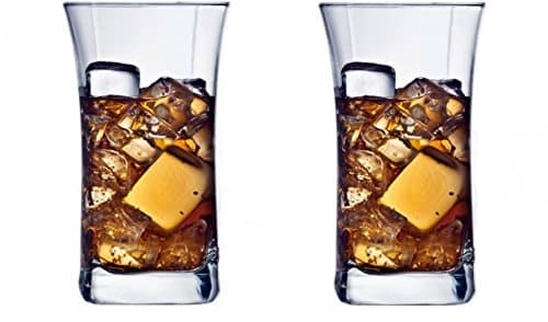GEO Glasses 360ml Set of 2 Stylish highball cocktail water juice glasses