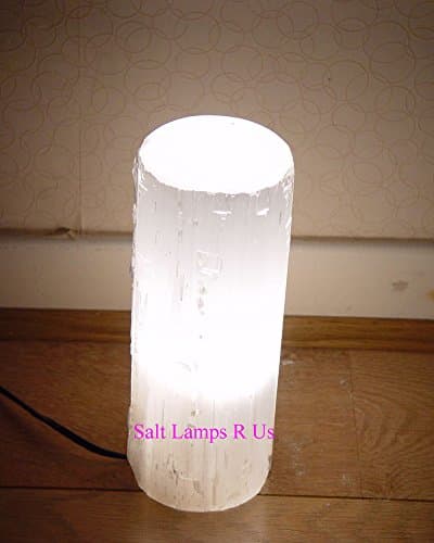 Large Selenite Cylinder Lamp From Morocco 50% Off Included UK Fittings Ready to Plug In