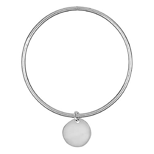 Sterling Silver 925 Sterling Silver Bangle – Individually Shape Bar: Engraved Free of Charge