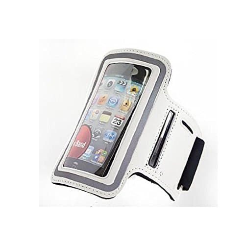 Ezoneuk Store - Gym Running sports Armband Rectangle Case Holder Pouch for Mobile phone iPhone 5 5S 5C Samsung Galaxy S2 S3 S4 Ipod HTC One (White)