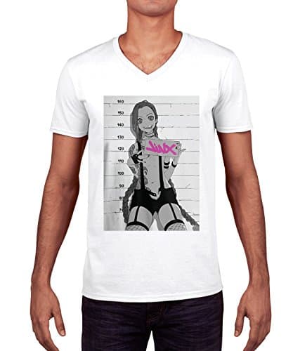 League Of legends Inspired ADC Bot Jinx V neck T shirt M