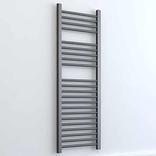 Central Heating "Electra" Straight Heated Towel Rail Bathroom Radiator, High Output 25mm Bars, 10 year Guarantee, Classic Chrome/White/Anthracite/Sandy Beach/Lava Grey/Ice White, Lava, 800 x 550