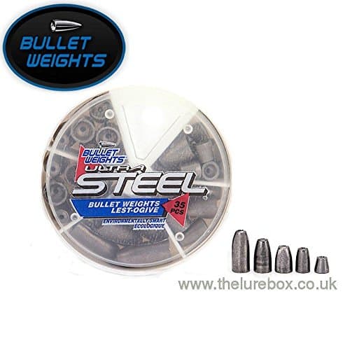 Bullet Weights Ultra Steel Texas & Carolina Rig Weights 35 Pack