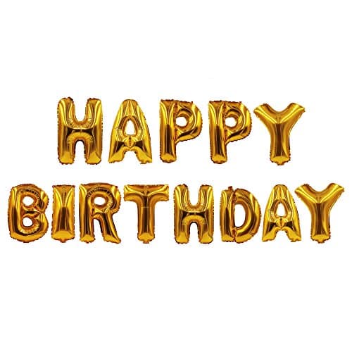 Sepco Happy Birthday Party Balloons Alphabet Letters Decoration Aluminum Foil Membrane Balloons, Size 32"