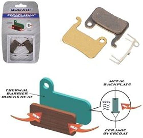 Quaxar Cerapl Asma Brake Pads for Shimano XTR XT SLX LX Deore/Sant (Carbon/Organic)